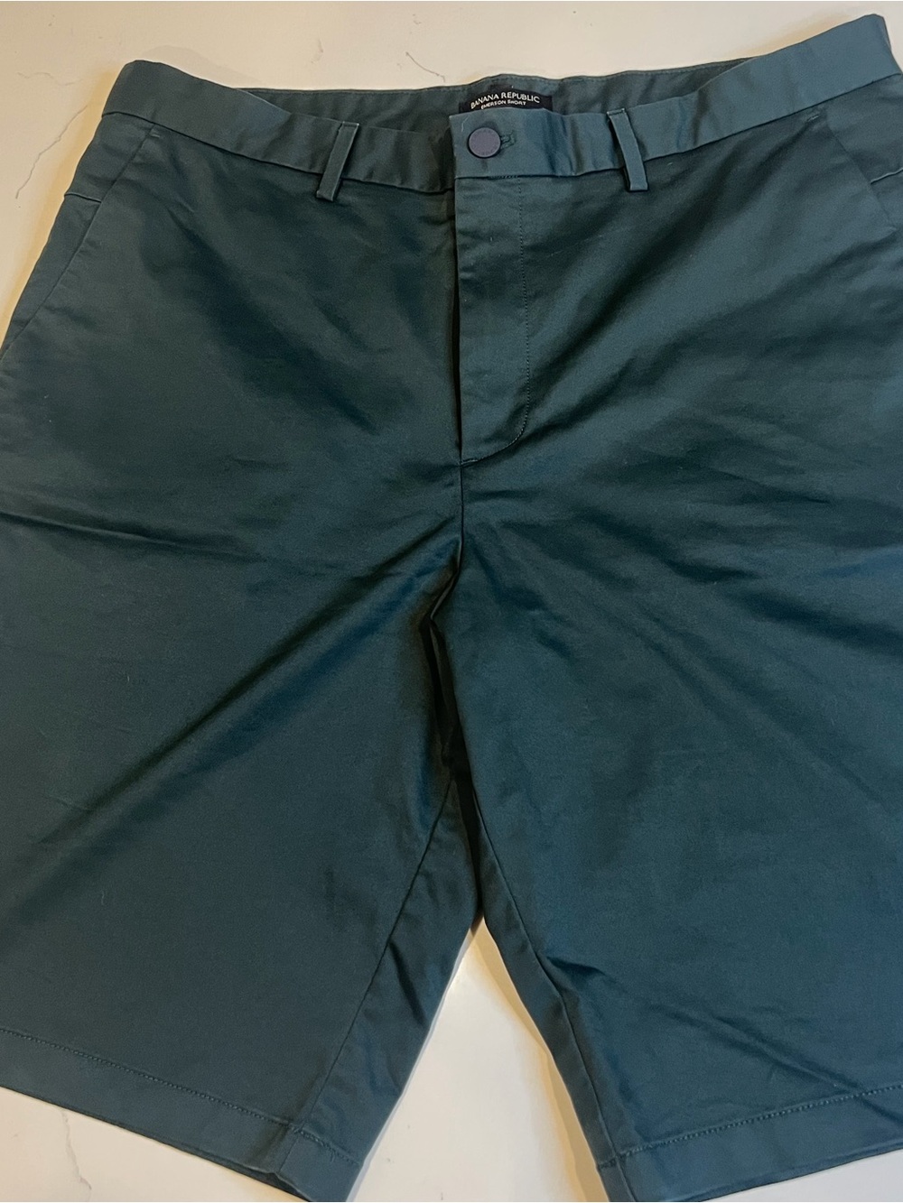 Banana Republic Men's Forest Green Flat Front Shorts